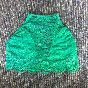 Green lace bralette